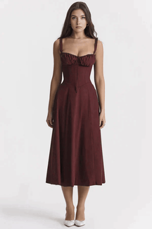 Vestido Leveza Floral com Corset e Fenda | Shop Lumieér