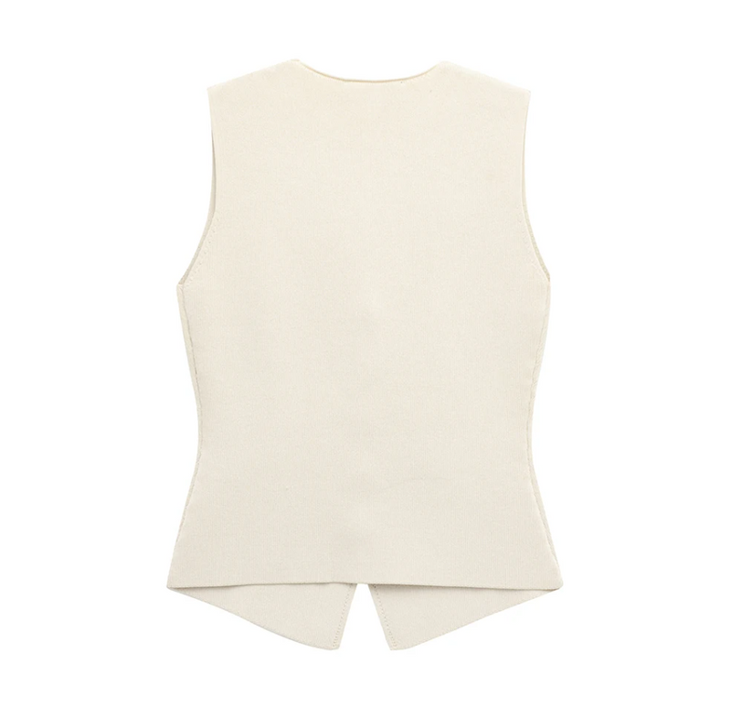 Conjunto Tricot - Conjunto de colete e saia em tricot