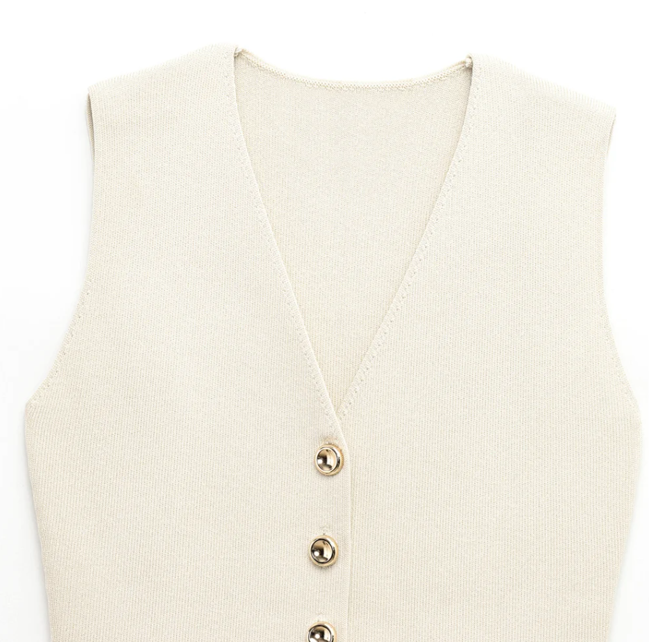 Conjunto Tricot - Conjunto de colete e saia em tricot