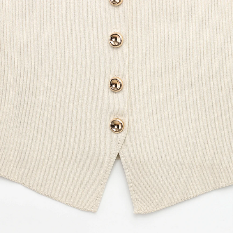 Conjunto Tricot - Conjunto de colete e saia em tricot