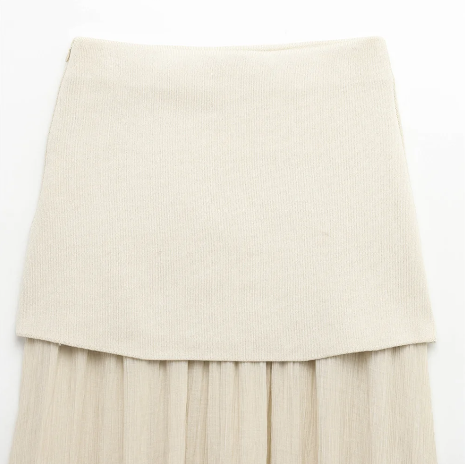 Conjunto Tricot - Conjunto de colete e saia em tricot