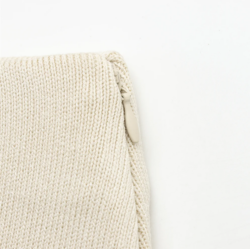 Conjunto Tricot - Conjunto de colete e saia em tricot