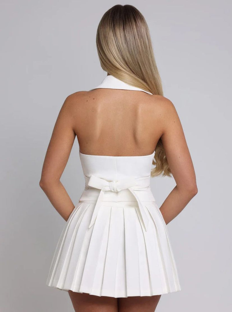 Conjunto Itália - Conjunto de Colete e Saia - Branco