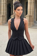 Conjunto Itália - Conjunto de Colete e Saia - Preto