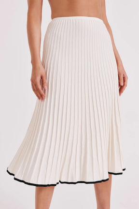 Conjunto Roma  - Top com botões e Saia Midi em tricot