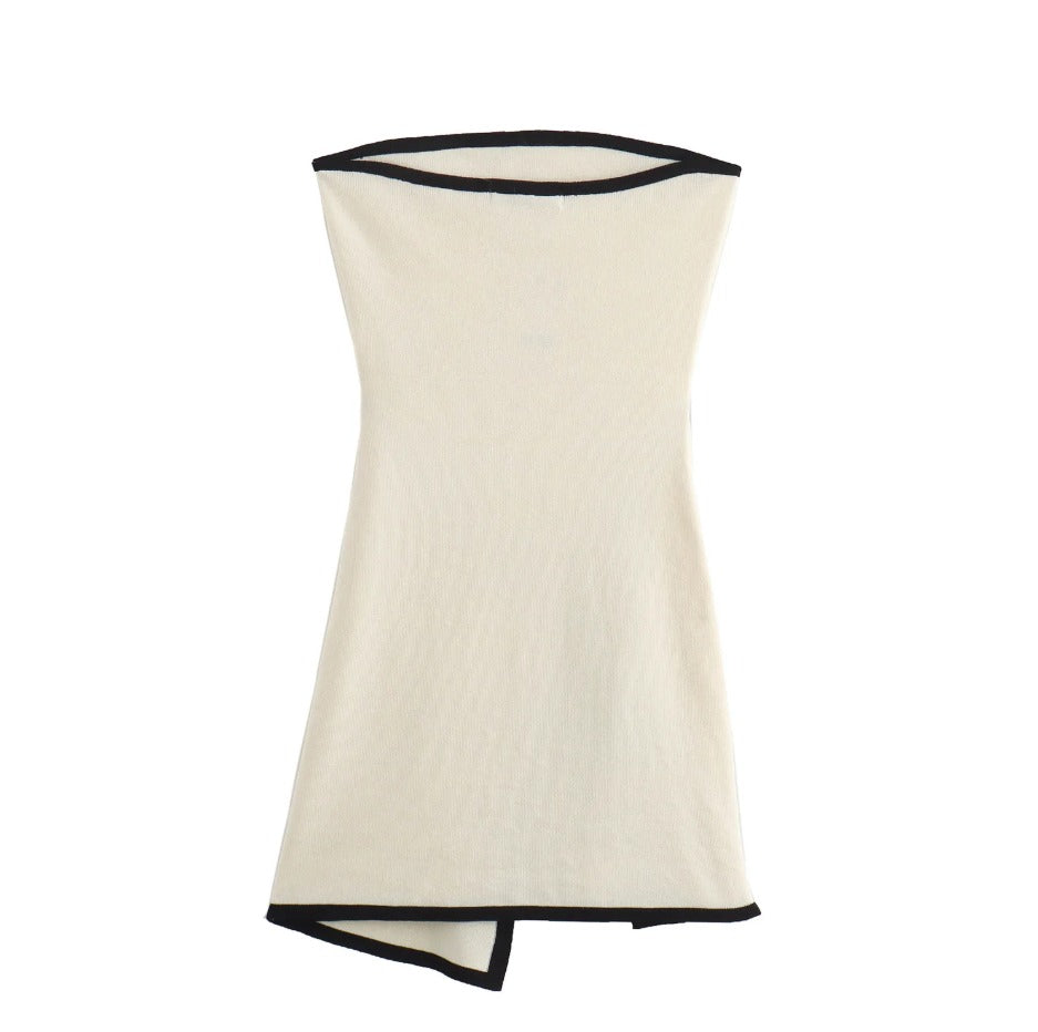 Vestido Old Money Bege - Com amarração lateral
