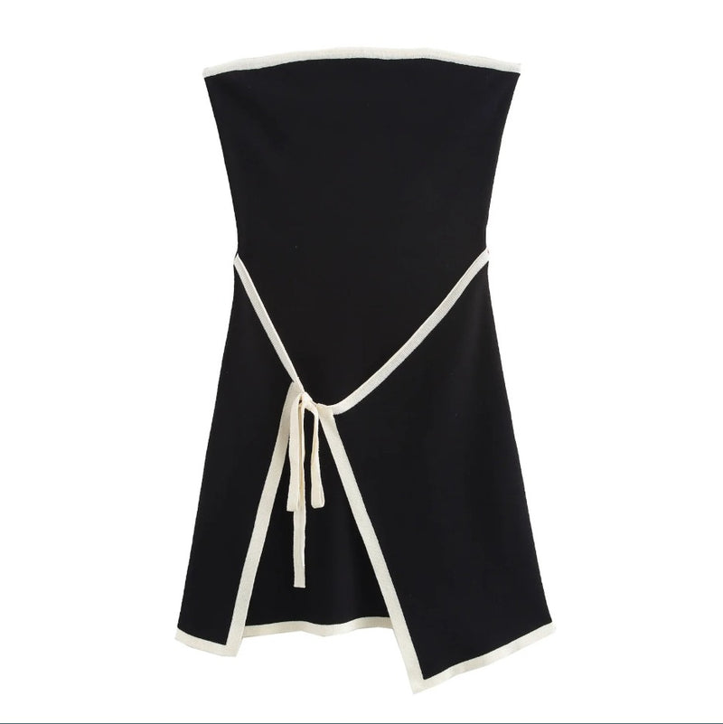 Vestido Old Money Preto - Com amarração lateral