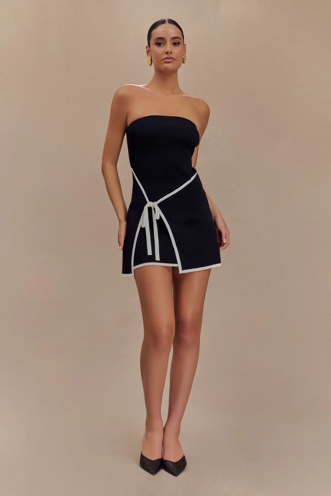Vestido Old Money Preto - Com amarração lateral