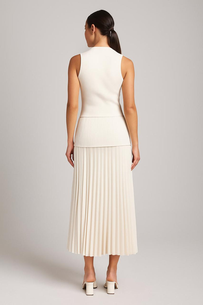 Conjunto Tricot - Conjunto de colete e saia em tricot