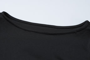 Vestido Preto com Babados