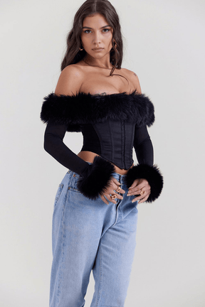 Espartilho de mangas Compridas em Tule Paris – Elegância e Sensualidade